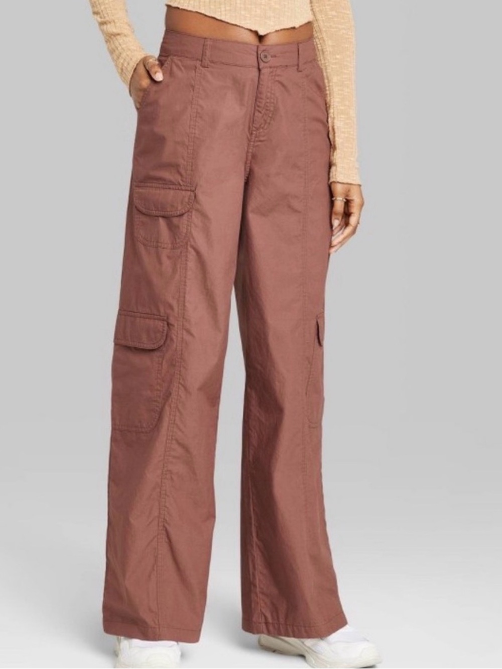 Wild Fable Brown Wide Leg Cargo Pants Size Small